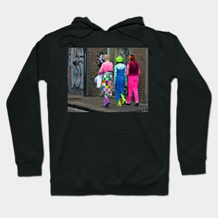 Three Colourful Girls Strolling Hoodie